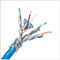 Кабель изоляции SFTP Cat6a PVC HDPE проводника фольги Al 0.58mm, кабель локальных сетей Cat6a